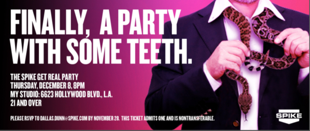 SPIKE TV PARTY EVITE